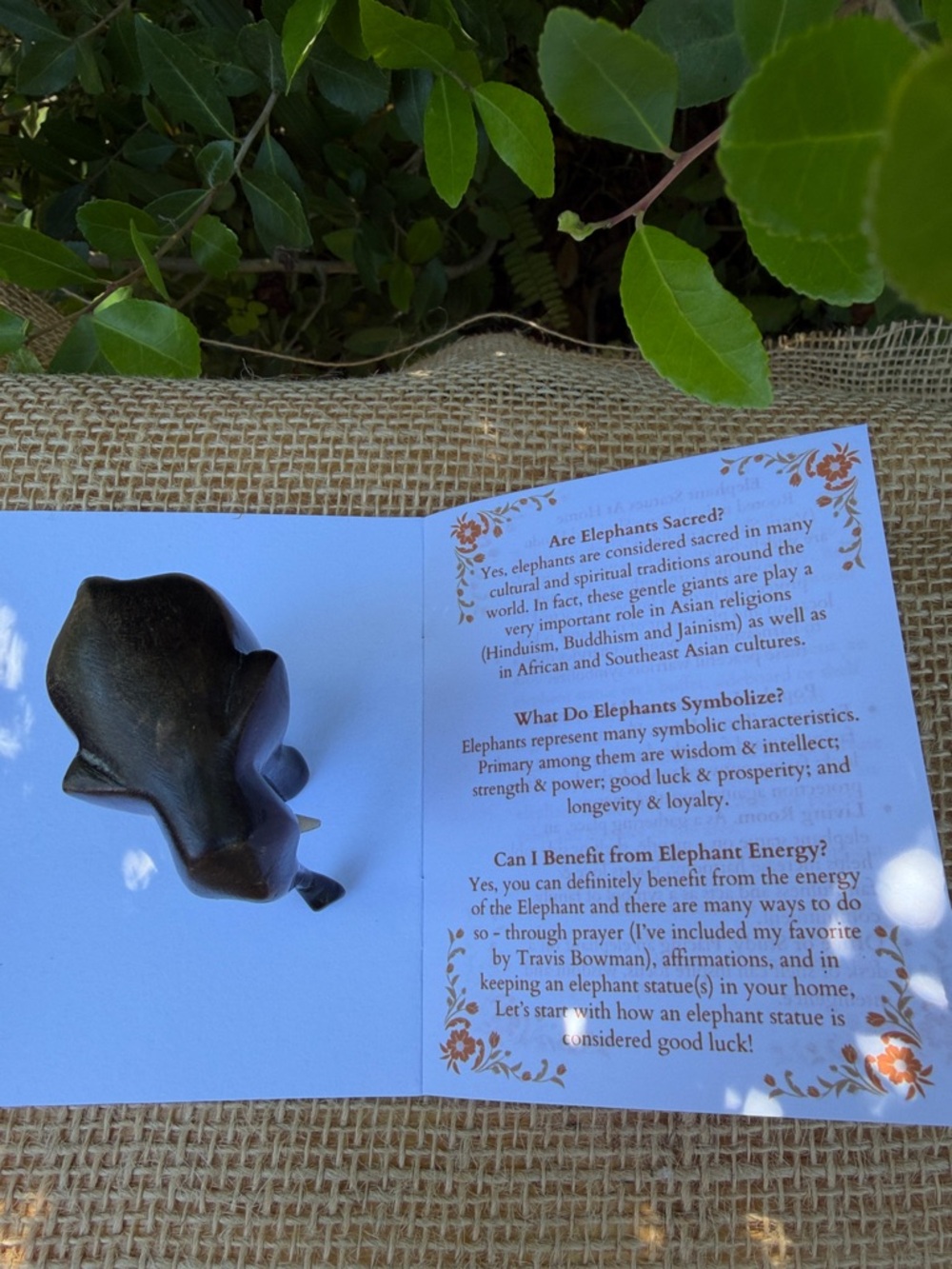 VTG Wood Elephant Set of 4 Hand Carved w/ Guide to Feng Shui Placement (& More) - Picture 16 of 16